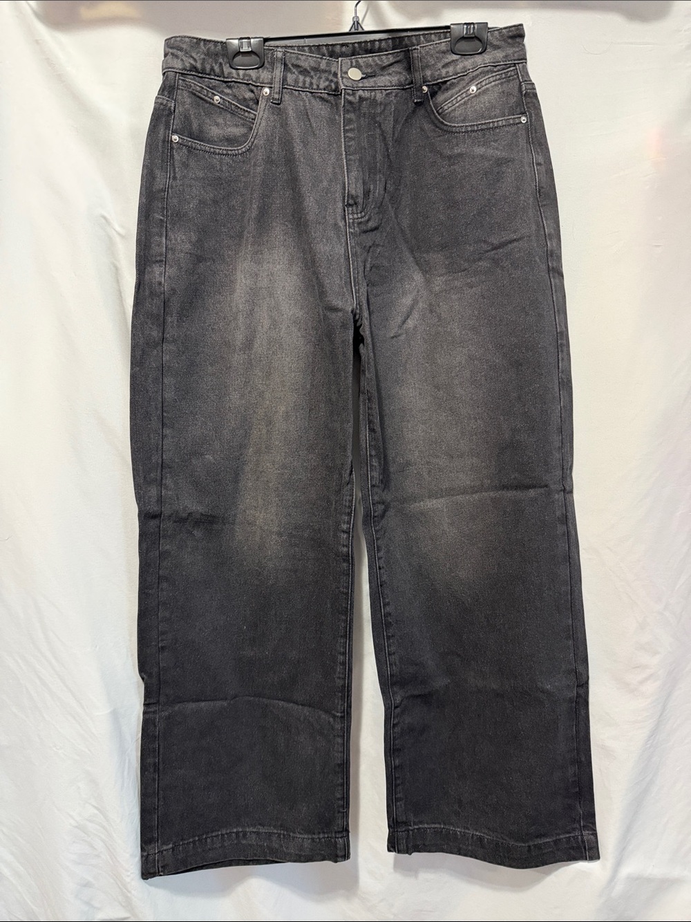 Women's Wide-Leg Jeans in Washed Black